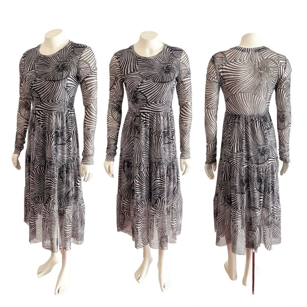 Baum und Pferdgarten Jocelina Mesh Dress in Black Tiger Shell Small
